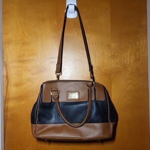 Tiganello Black and Brown Leather Shoulder Bag/ Handbag
